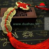 5 Đồng Tiền Xu Cổ  - Nút treo May Mắn Viền Vàng