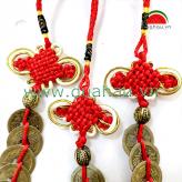 5 Đồng Tiền Xu Cổ  - Nút treo May Mắn Viền Vàng