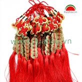 5 Đồng Tiền Xu Cổ  - Nút treo May Mắn Viền Vàng