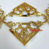 Hoa văn Khung Đôi xi mạ màu vàng Gold